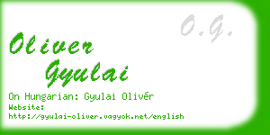oliver gyulai business card