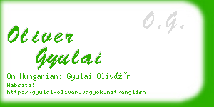oliver gyulai business card